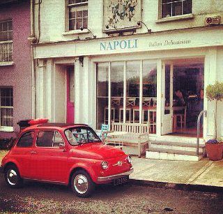 car outside shop