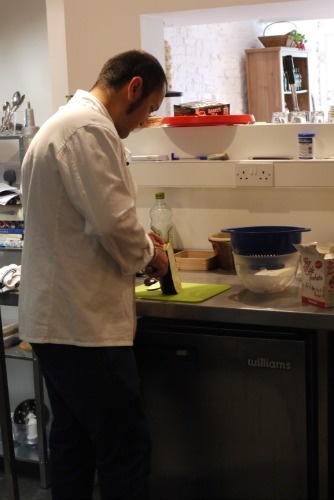 man making lunch